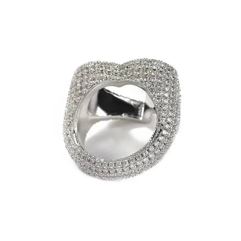 Bague coeur diamant ouvert - Passeport Cases