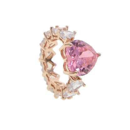 Bague Coeur Diamant Rose 2.75 CT - Passeport Cases