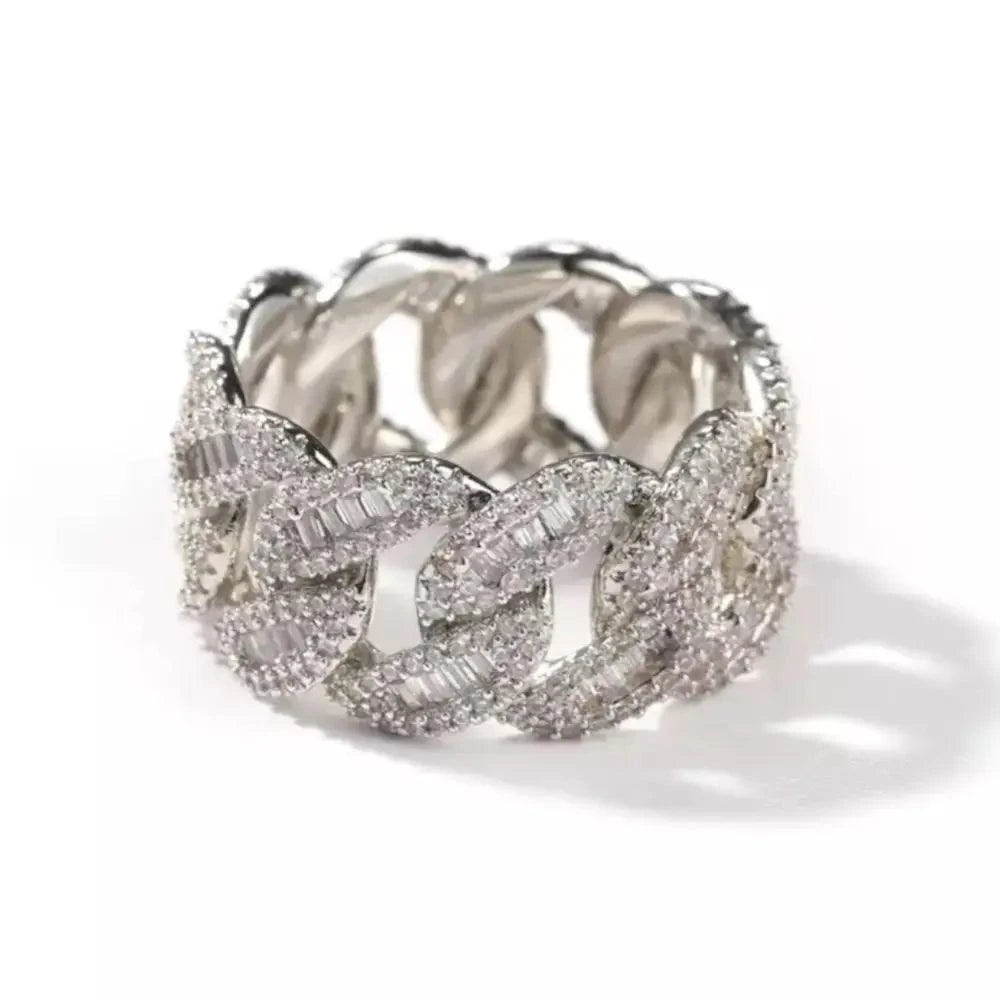 Bague Cubaine Diamant Baguette - Passeport Cases