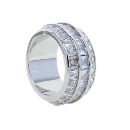 Bague d'éternité diamant taille baguette - Passeport Cases