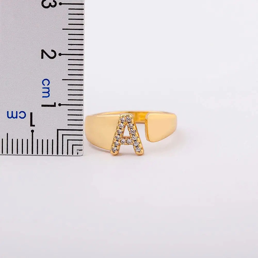 Bague Lettre Or - Passeport Cases