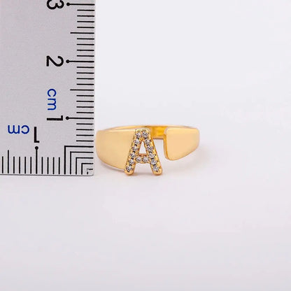 Bague Lettre Or - Passeport Cases