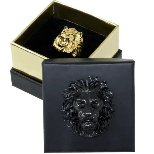 Bague lion dorée By Art Caribe - Passeport Cases