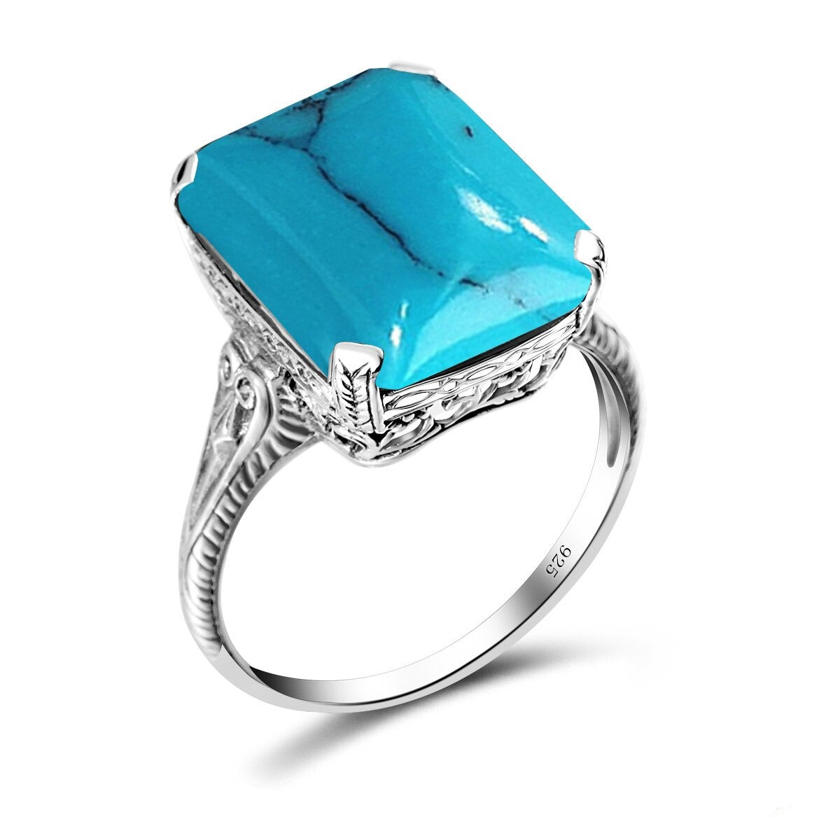 Bague Topaze Bleue Vintage