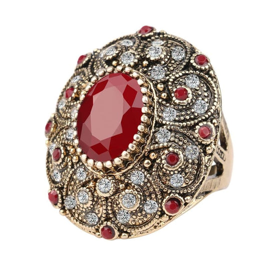 Bague Vintage Femme Rouge