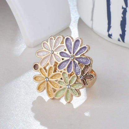 Bague Vintage Fleurs Élégante et Unique