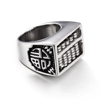 Bague Vintage Moto pour Homme en Métal Argenté