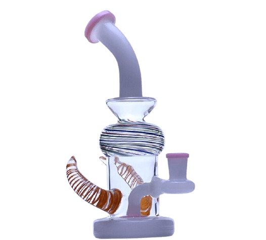 Bang en Verre Arlequin – Pipe à Eau Élégante pour Concentrés de CBD