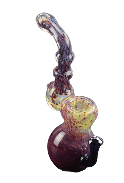 Bubbler en Verre Aubergine Élégant et Mystique