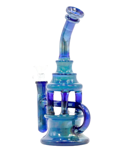 Bang en Verre Full Azul 22 cm - Élégance et Finesse pour Fumeurs Amateur