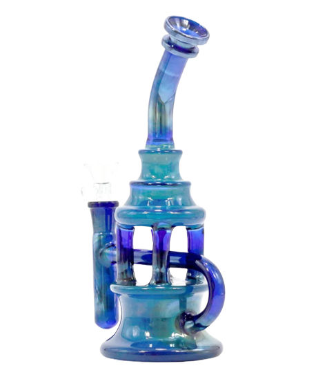 Bang en Verre Full Azul 22 cm - Élégance et Finesse pour Fumeurs Amateur