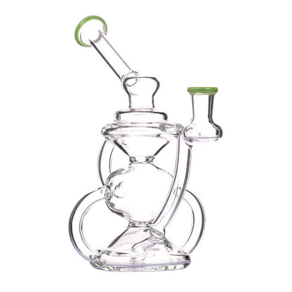 Rig en Verre Vortex 18 cm - Pipe à Eau Cyclonique et Élégante