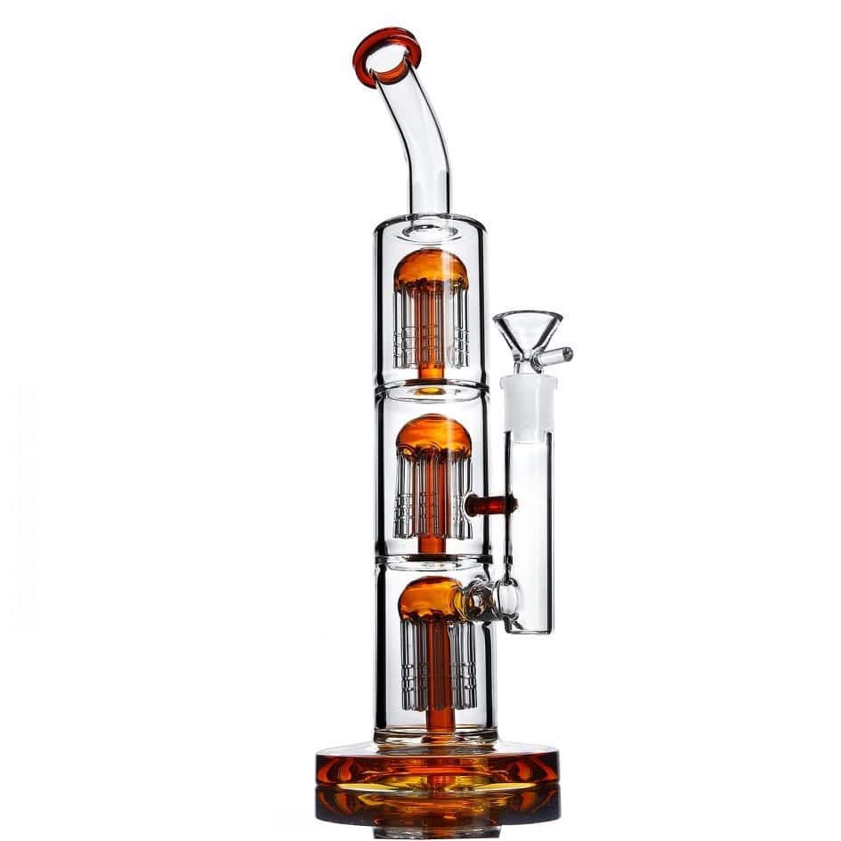 BANG EN VERRE TRIPLE JELLY 32 CM - Accessoires Fumeur 420 | Professionnels de Bangs, Pipe a Eau et CBD