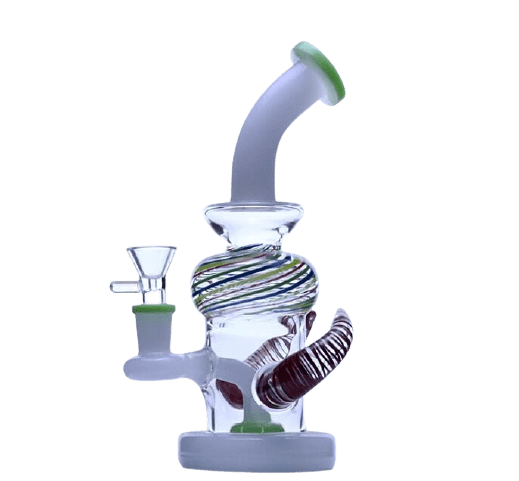 Bang en Verre Arlequin – Pipe à Eau Élégante pour Concentrés de CBD