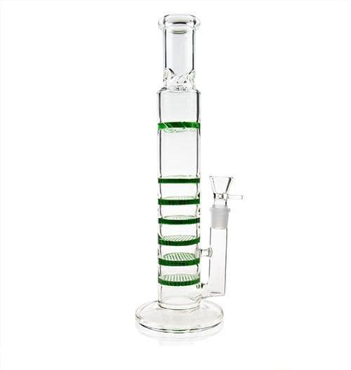 Bang en Verre 34 cm avec 7 Percolateurs Honeycomb et Système Ice