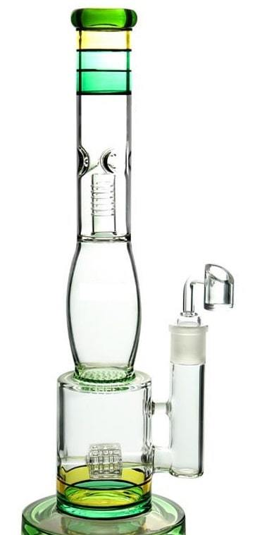 BANG EN VERRE A RAYURES 40 CM - Accessoires Fumeur 420 | Professionnels de Bangs, Pipe a Eau et CBD