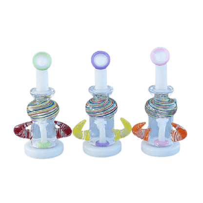 Bang en Verre Arlequin – Pipe à Eau Élégante pour Concentrés de CBD