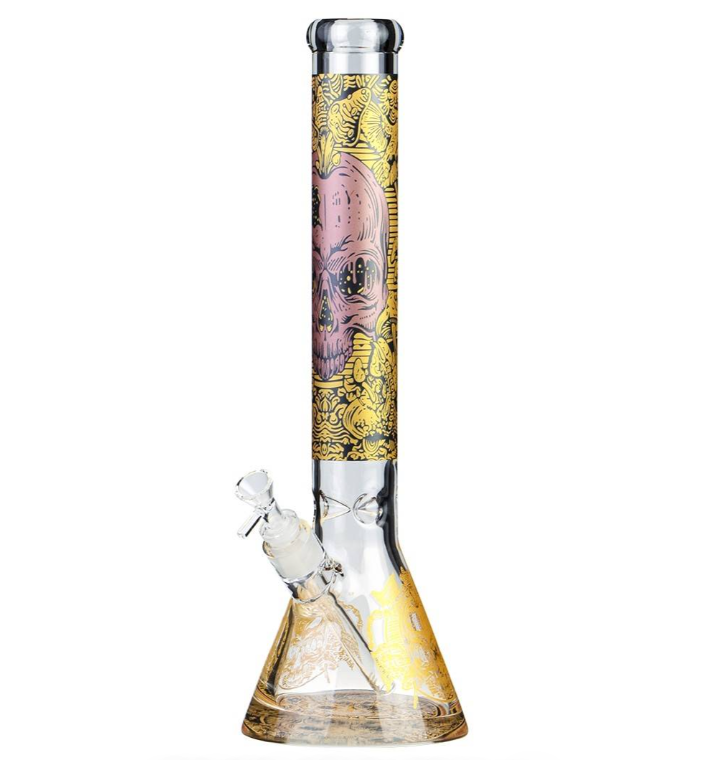 Bong en Verre Amsterdam Heavy Beaker Skull 42CM - Design Coloré et Expérience Inégalée