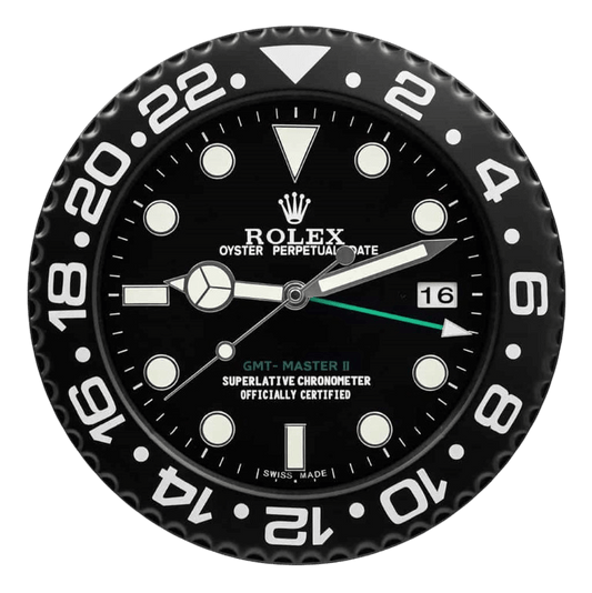 ساعة الحائط الفاخرة - مستوحاة من Rolex GMT Master II لشركة Watches Actusiass