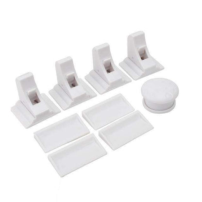 Bloques portes et poignées pour bébé - 4pcs 1lock