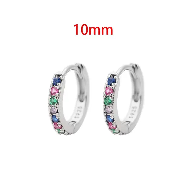 Boucle d Oreille Petite Créole avec Strass - Passeport Cases