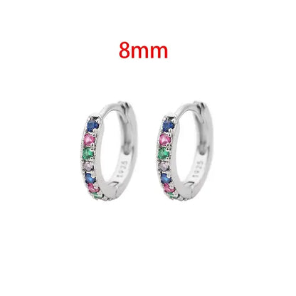 Boucle d Oreille Petite Créole avec Strass - Passeport Cases