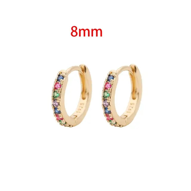 Boucle d Oreille Petite Créole avec Strass - Passeport Cases