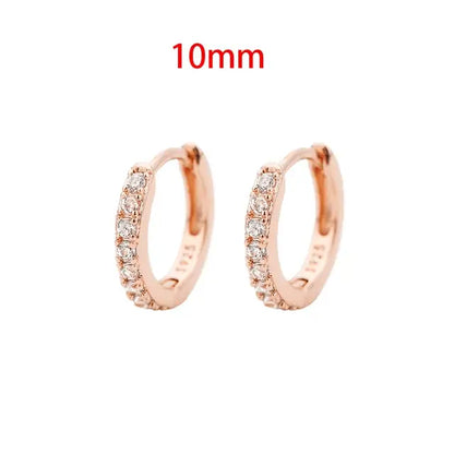 Boucle d Oreille Petite Créole avec Strass - Passeport Cases