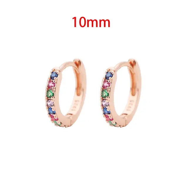 Boucle d Oreille Petite Créole avec Strass - Passeport Cases