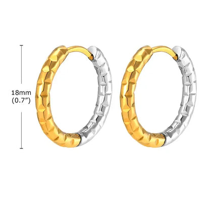 Boucle d'Oreille Creole Bicolore - Passeport Cases