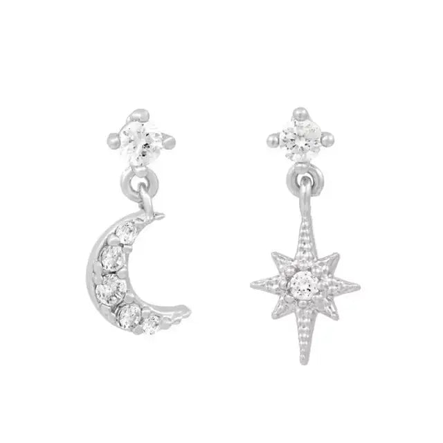 Boucle d'Oreille Lune et Etoile - Passeport Cases