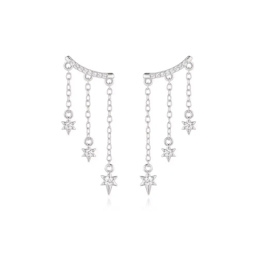 Boucles d'Oreilles Grimpantes Etoiles - Passeport Cases