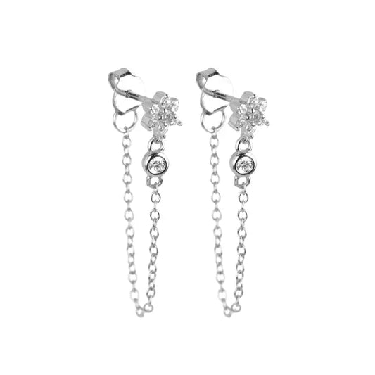 Boucles d'Oreilles Pendantes Fleurs - Passeport Cases