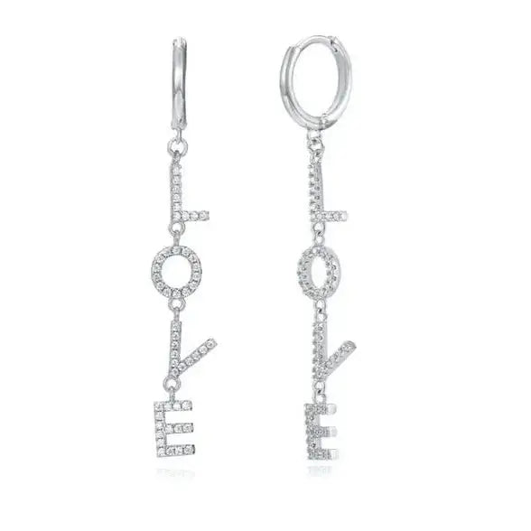 Boucles d'Oreilles Pendantes Love - Passeport Cases