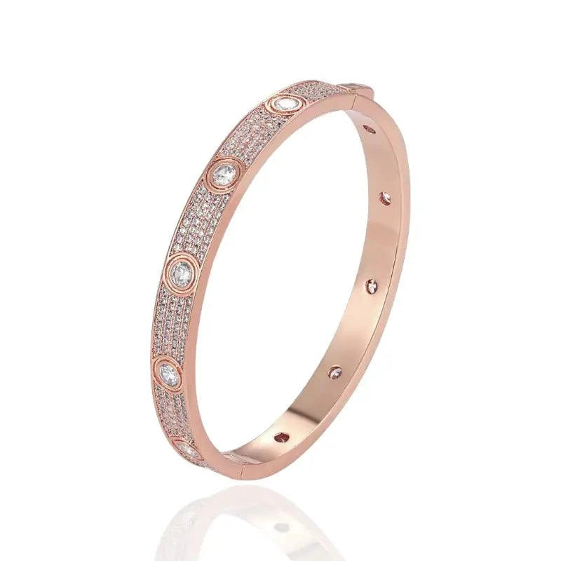 Bracelet bangle iced | Rose - Passeport Cases