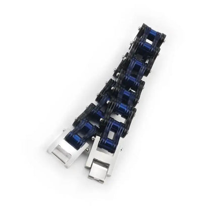 Bracelet Chaine Moto Bleu