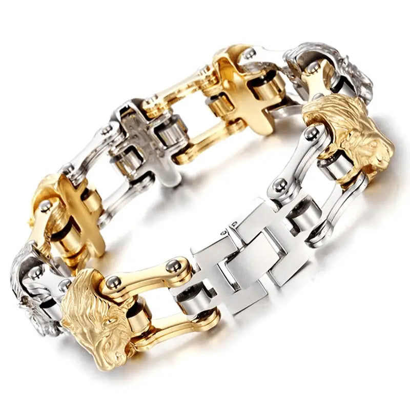 Bracelet Chaine Moto Lion