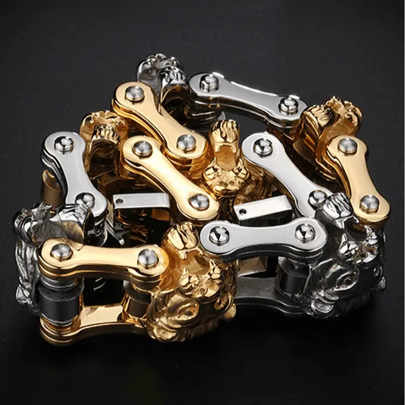 Bracelet Chaine Moto Lion