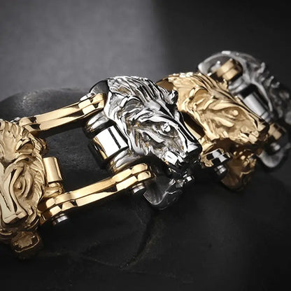 Bracelet Chaine Moto Lion