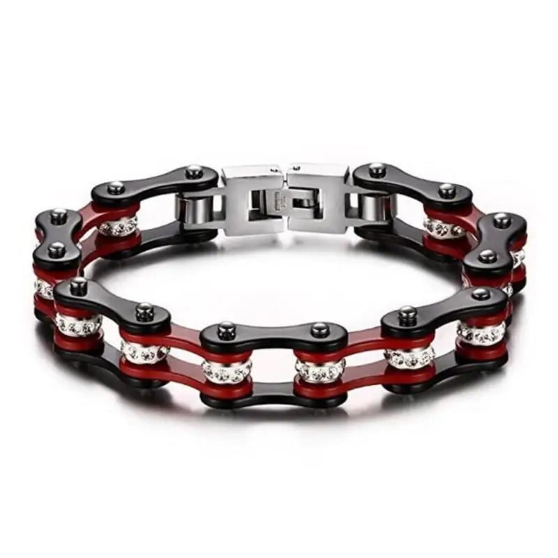 Bracelet Chaine Vélo Rouge - Bracelet chaine