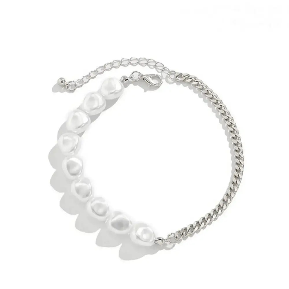 Bracelet Cheville Perle Blanche - Passeport Cases