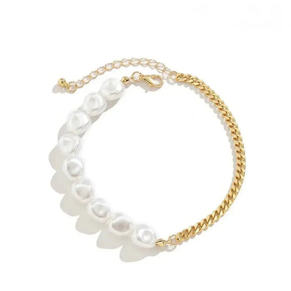 Bracelet Cheville Perle Blanche - Passeport Cases