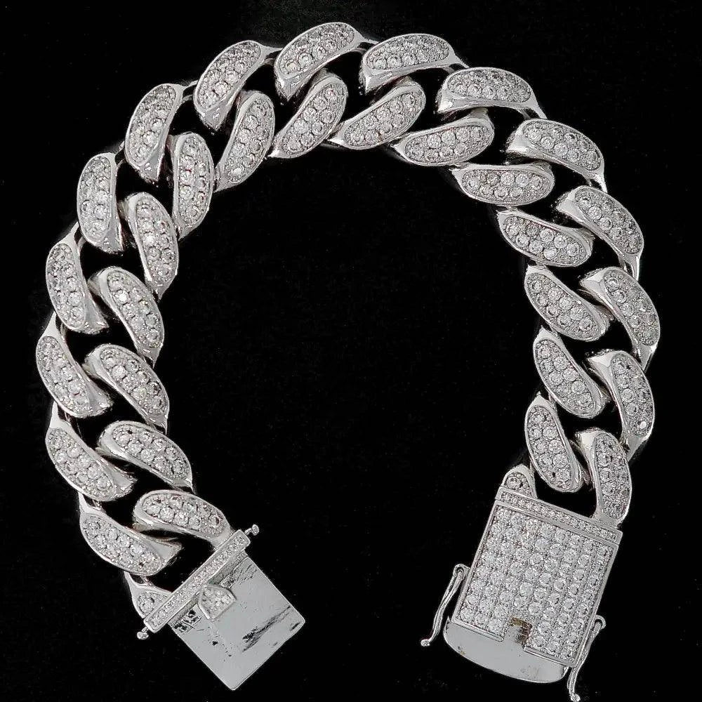 Bracelet Cubain Miami Iced Out 18mm - Passeport Cases