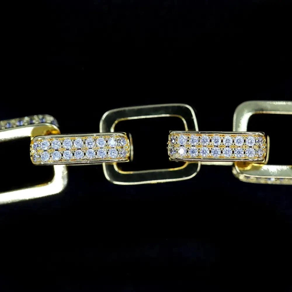 Bracelet link hermès diamant 10mm - Passeport Cases