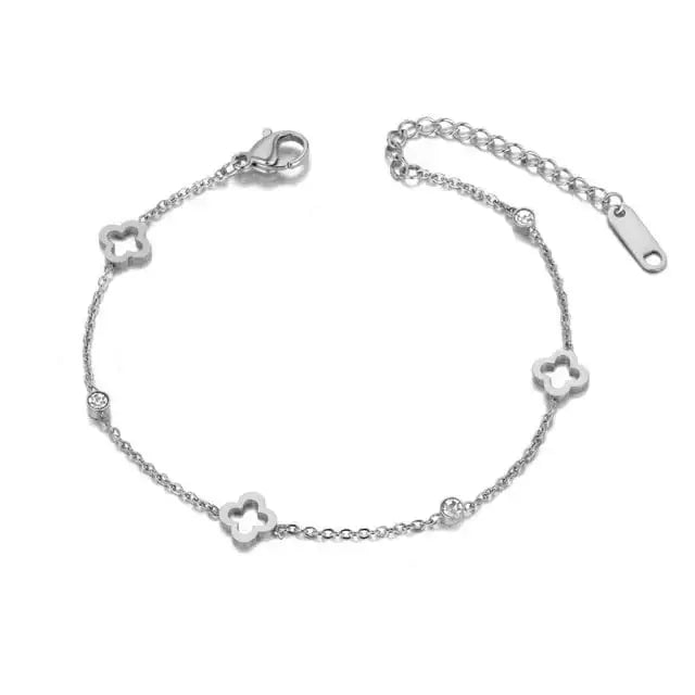 Bracelet Pierre Fine Charms Trefle - Passeport Cases