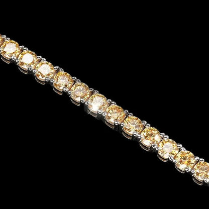 Bracelet Tennis Diamant Moissanite Champagne 3mm - Passeport Cases