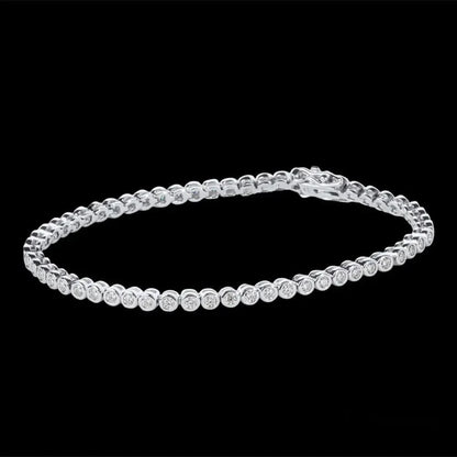 Bracelet Tennis Diamant Moissanite Rond 2mm - Passeport Cases