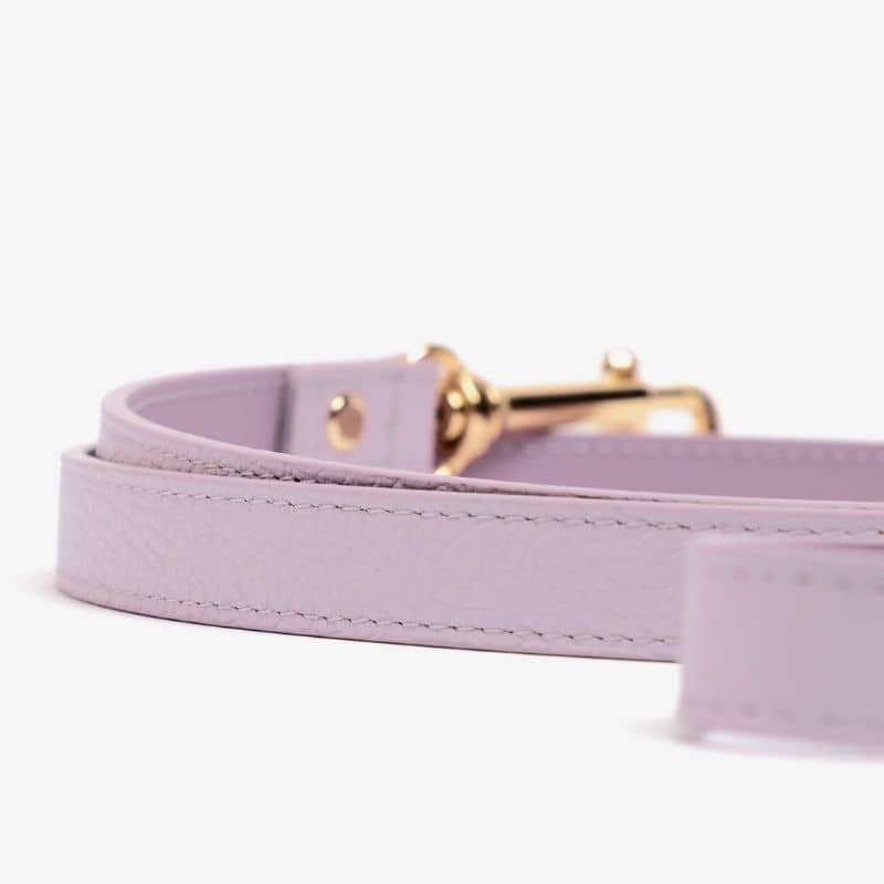 Leather leather for dogs - Mauve lavender