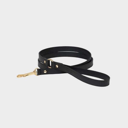 Laisse pour chien en cuir noir - Nara