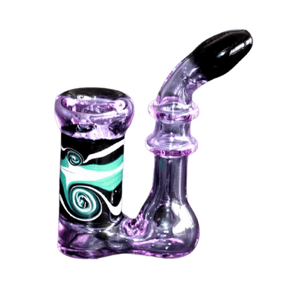 Bubbler Trippy Violet - Élégance Artisanal en Verre Coloré